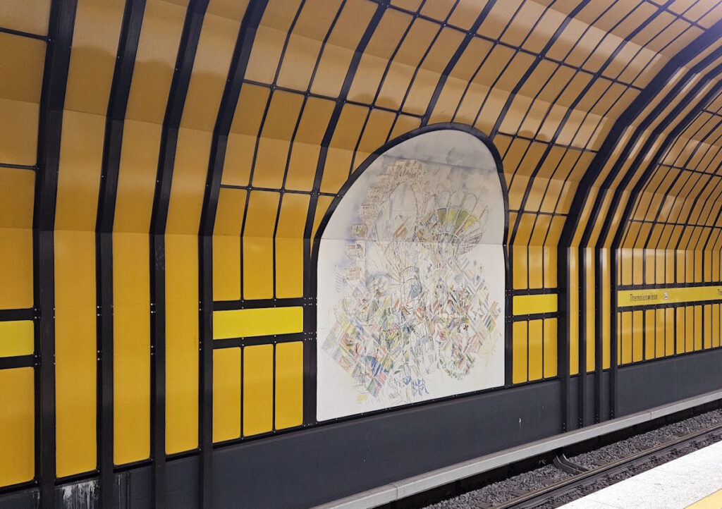 U4 U5 Theresienwiese Wandbild von Ricarda Dietz