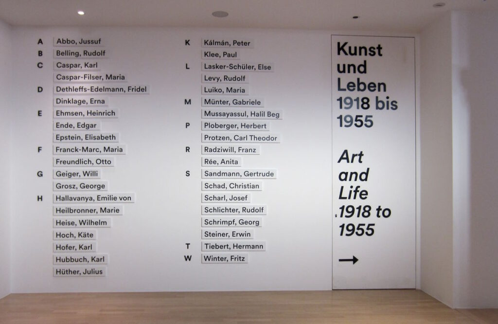 Ausstellung im Lenbachhaus: Kunst und Leben. 1918 bis 1955 CLICK REFRESH