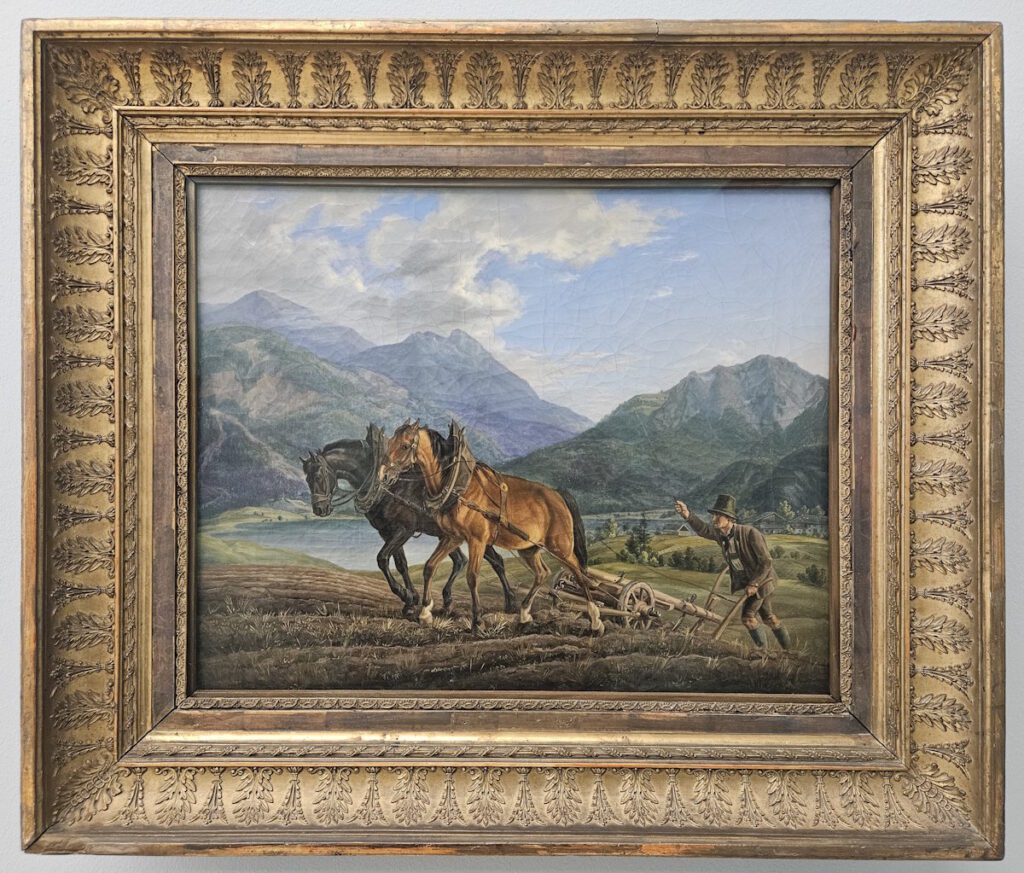 Albrecht Adam: Gebirgslandschaft mit pflügendem Bauern