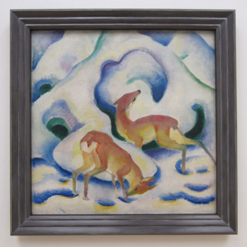 Franz Marc: Rehe im Schnee CLICK REFRESH