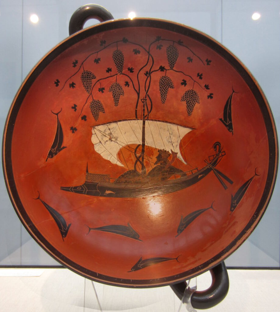 Dionysos auf Trinkschale