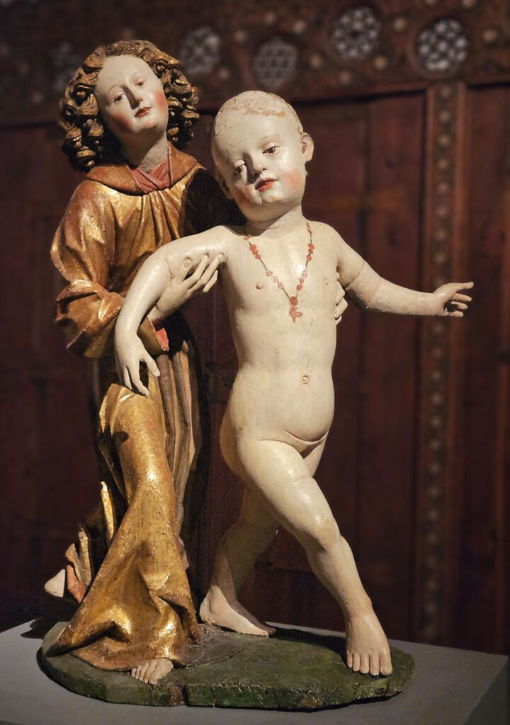 Ein Engel lehrt das Jesuskind laufen CLICK REFRESH