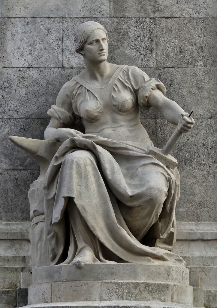 Skulptur Industrie Ludwigsbrücke