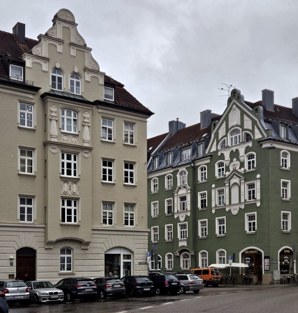 Fassaden Kazmairstraße auf der Schwanthalerhöhe
