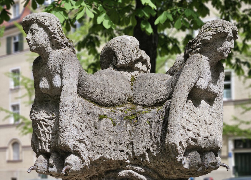 Nymphenbrunnen am Gollierplatz, Schwanthalerhöhe
