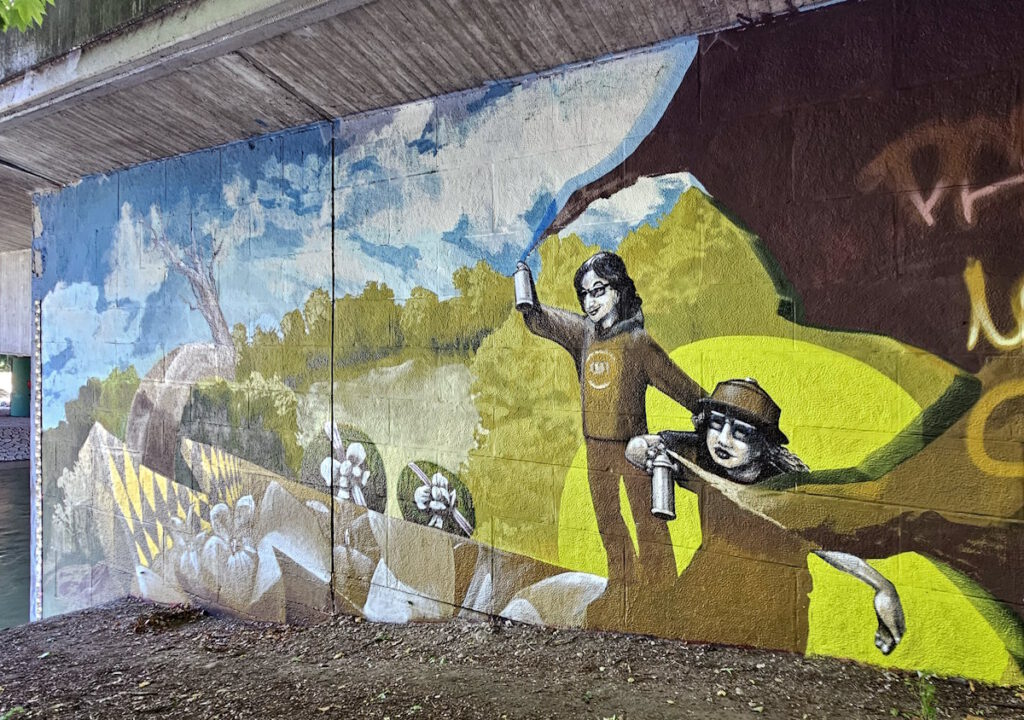 Brudermühlbrücke Fußgängertunnel Streetart