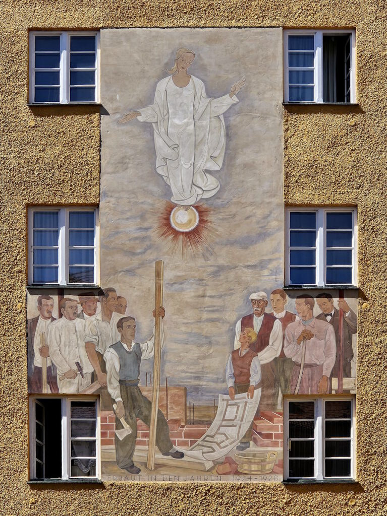Fresko Die Erbauung der Borstei