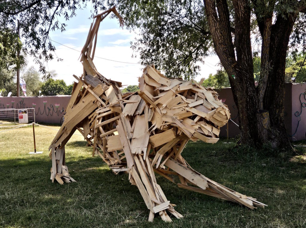 Tollwood Franz Jäger Löwenfigur