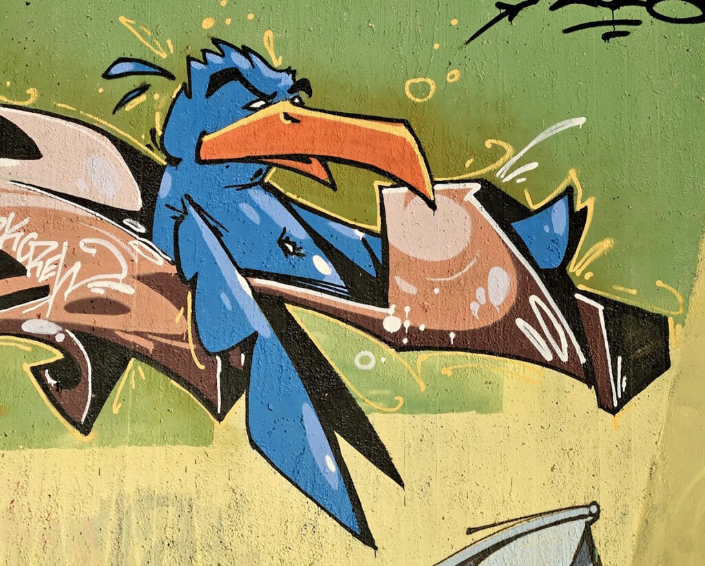 Streetart von Kult.One am Krehlebogen