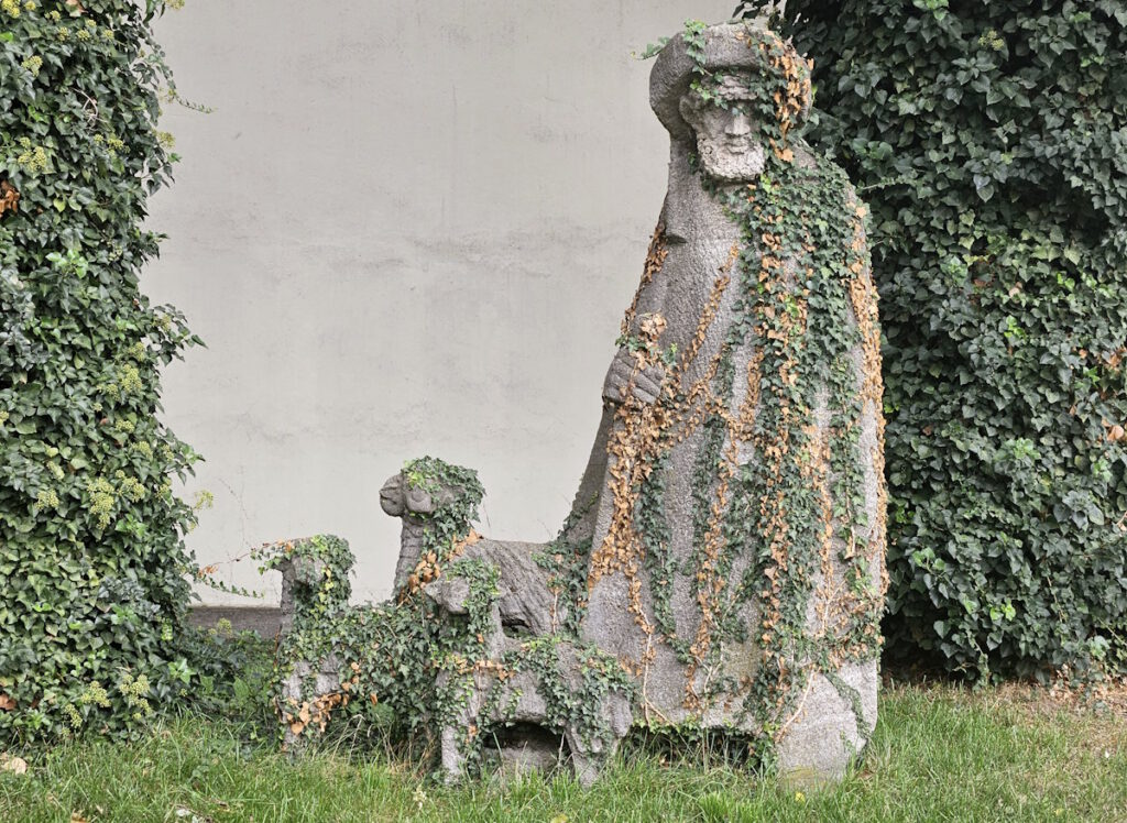 Schäfer mit Schafen in Hadern