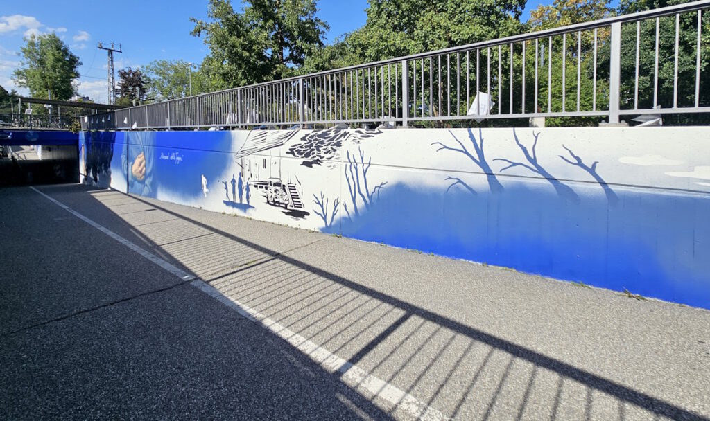 Flachsröste Lohhof Streetart am Bahnhzof