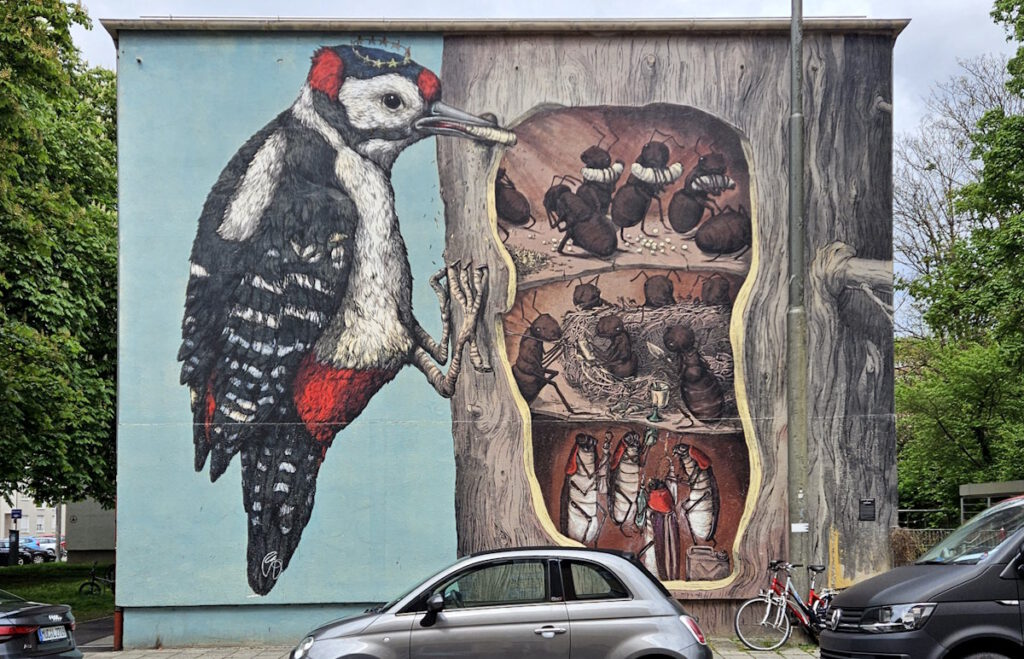 Mural von Ericailcane in der Tulbeckstraße, Schwanthalerhöhe