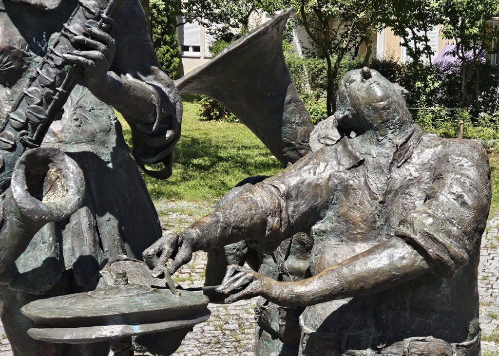 Gartenstadt Heidemannstraße Carl-Orff-Bogen Figurengruppe