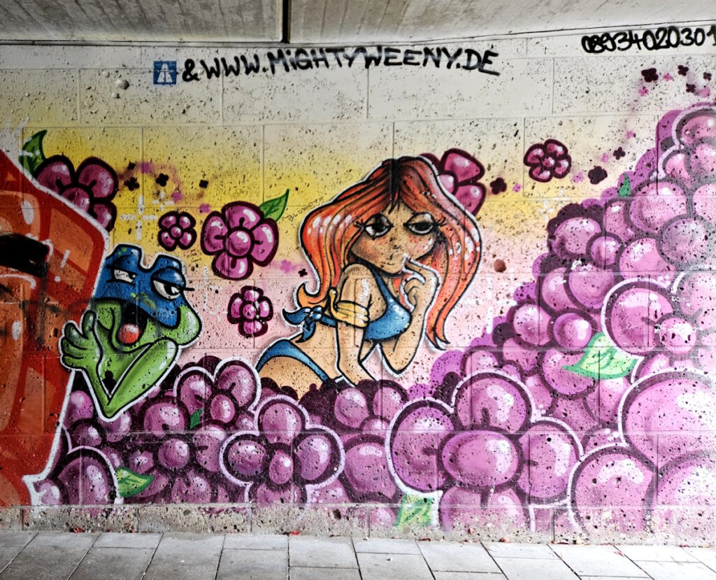 Streetart in der Autobahn-Unterführung Zinnienstraße