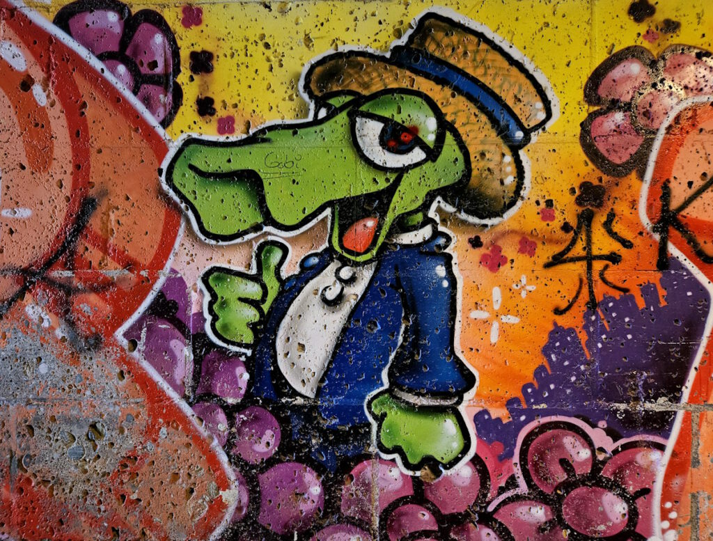 Streetart in der Autobahn-Unterführung Zinnienstraße