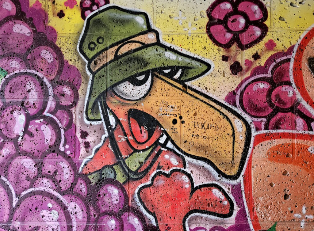 Streetart in der Autobahn-Unterführung Zinnienstraße