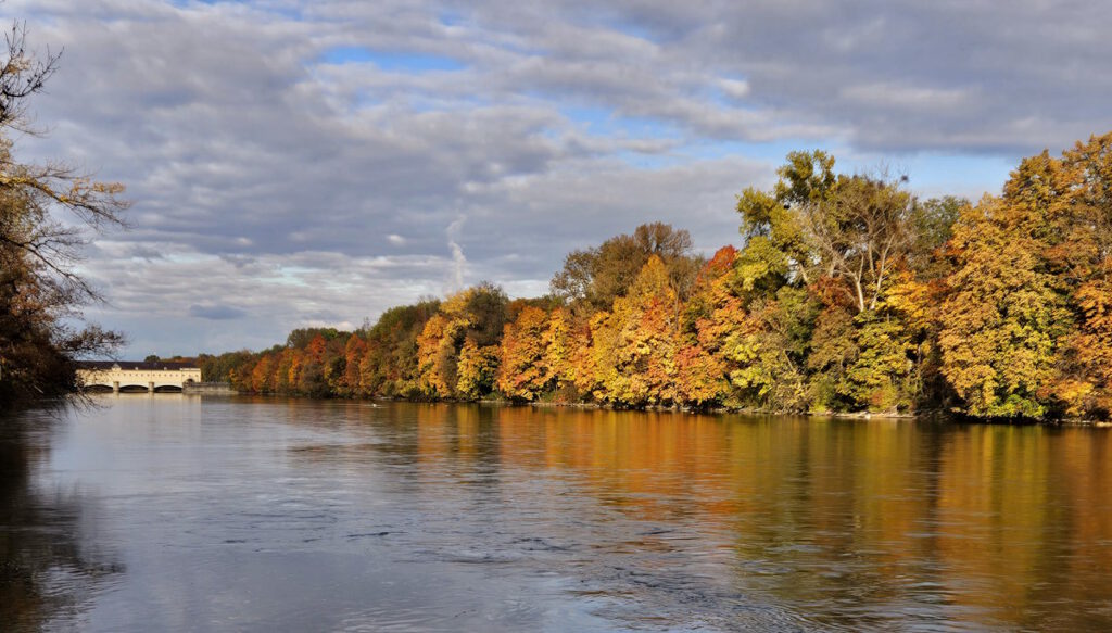 Isar, Stauwehr Oberföhring