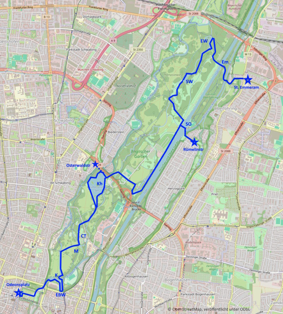 Spazierweg Odeonsplatz Emmeram