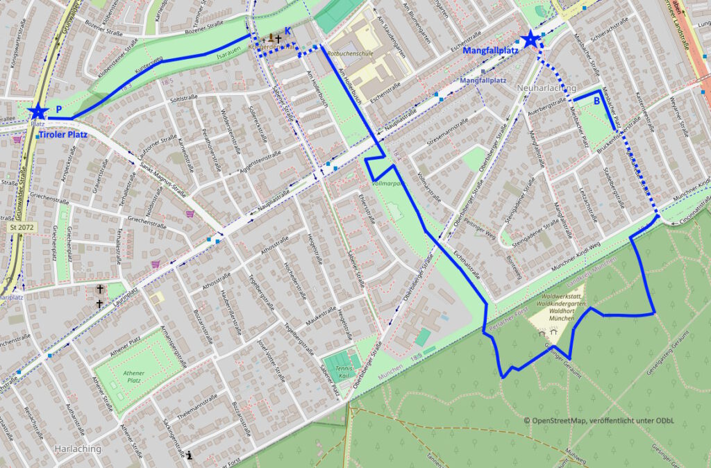 Spazierwege in Neuharlaching