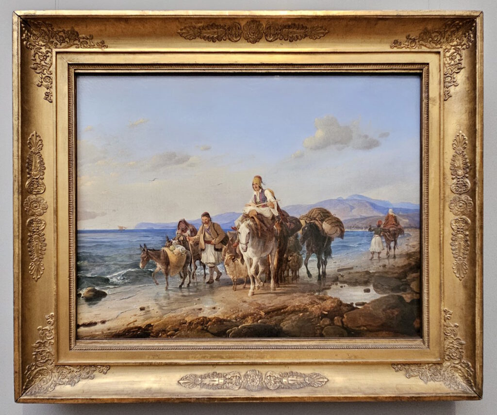 Peter von Hess: Griechische Landleute am Meeresstrand