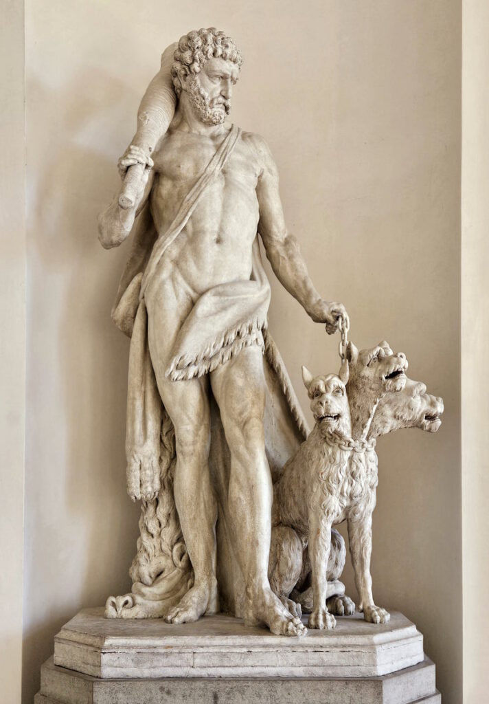 Herkules mit Cerberus
